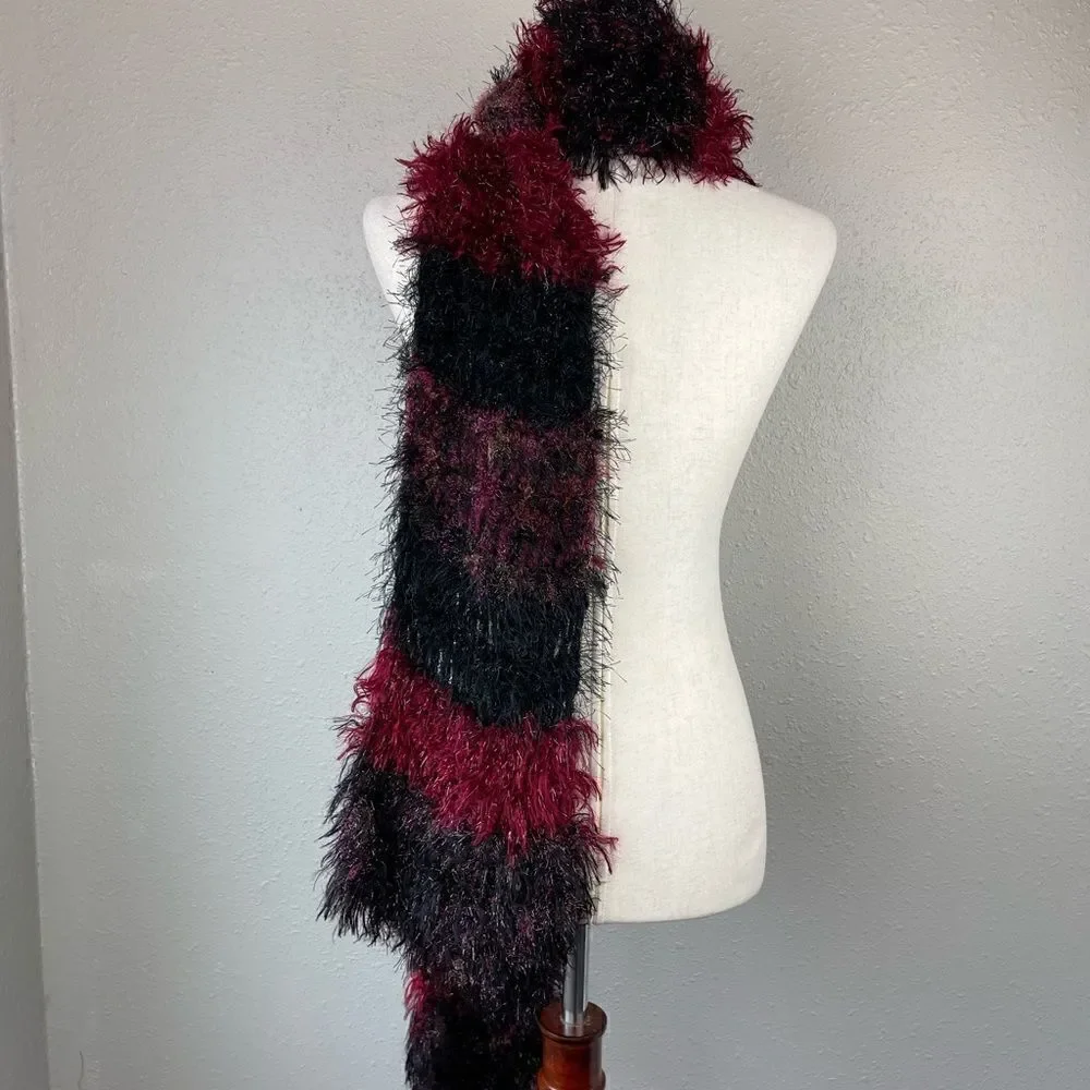 Red and Black Fabulous Scarf EUC